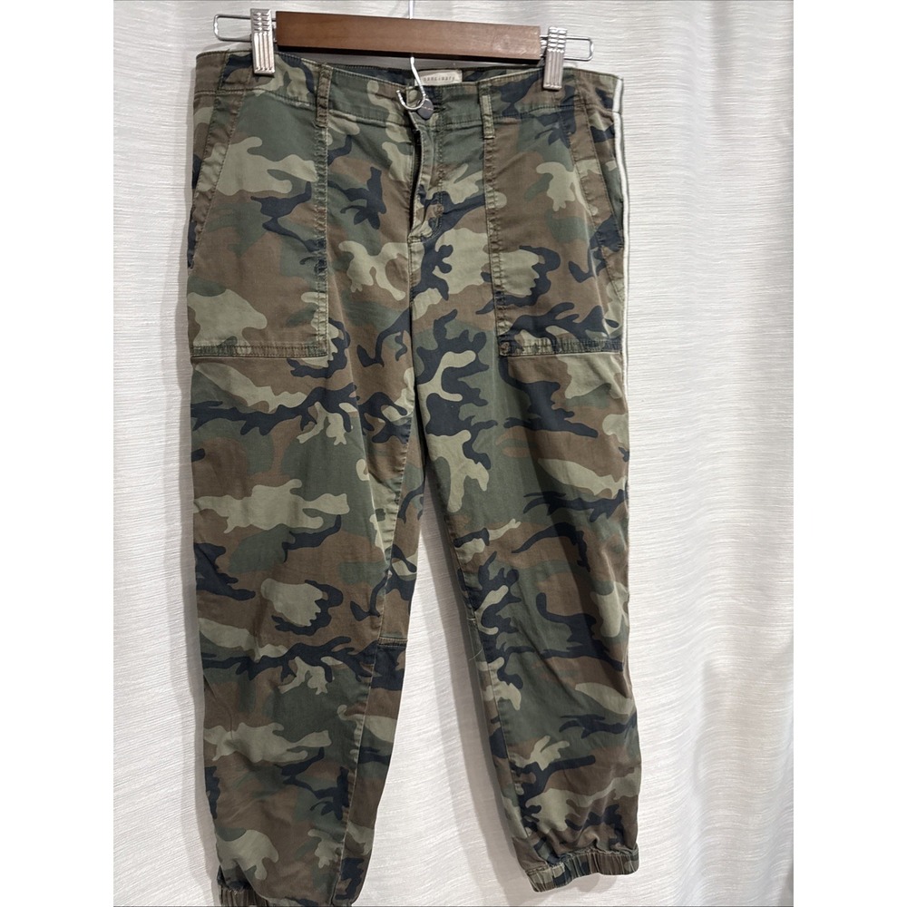 Sanctuary Casual Cropped Cargo Pants, Camo, Women's 29
